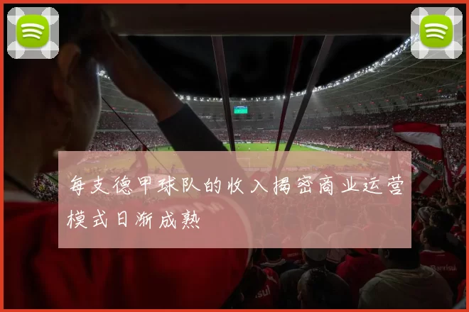 每支德甲球队的收入揭密商业运营模式日渐成熟